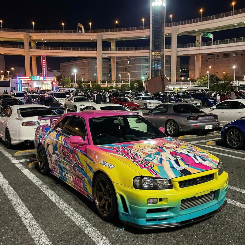Nissan GTR34 Livery Showcase at Daikoku PA Nissan GTR34 Livery Showcase at Daikoku PA