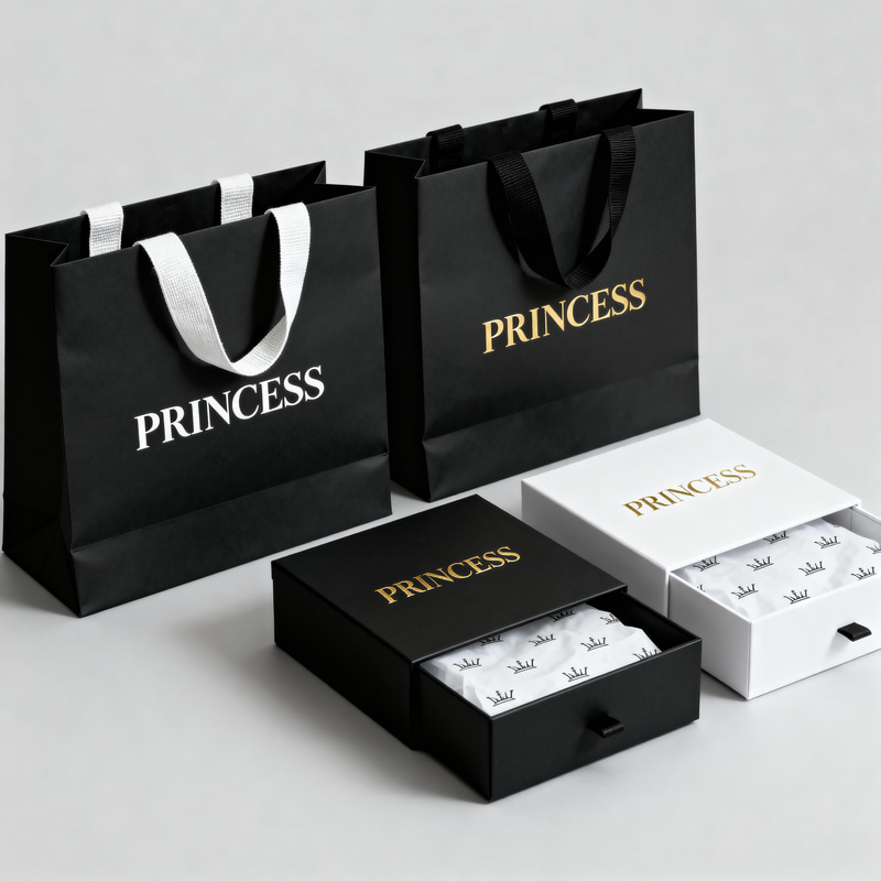 Elegant Minimalist Packaging for PRINCESS Brand
