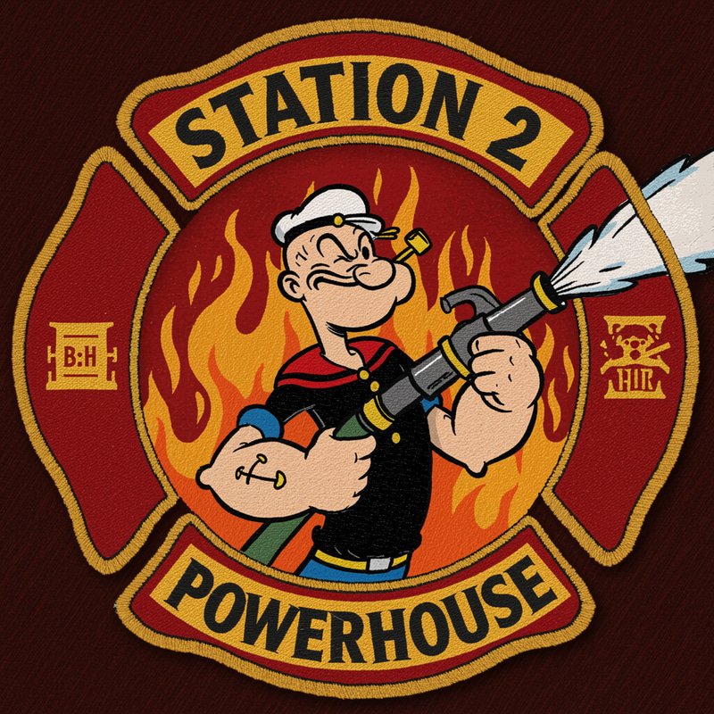 Station 2 Powerhouse Fire Patch Featuring Popeye Station 2 Powerhouse Fire Patch Featuring Popeye