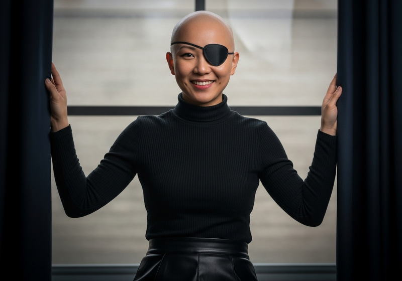 Mysterious Bald Asian Woman - Professional Portrait