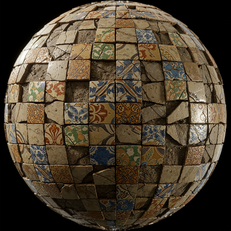 Broken Mosaic Texture for Unreal Engine 5 Broken Mosaic Texture for Unreal Engine 5