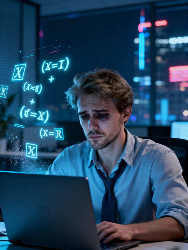 Ivan: The Tired Office Worker in a Neon City