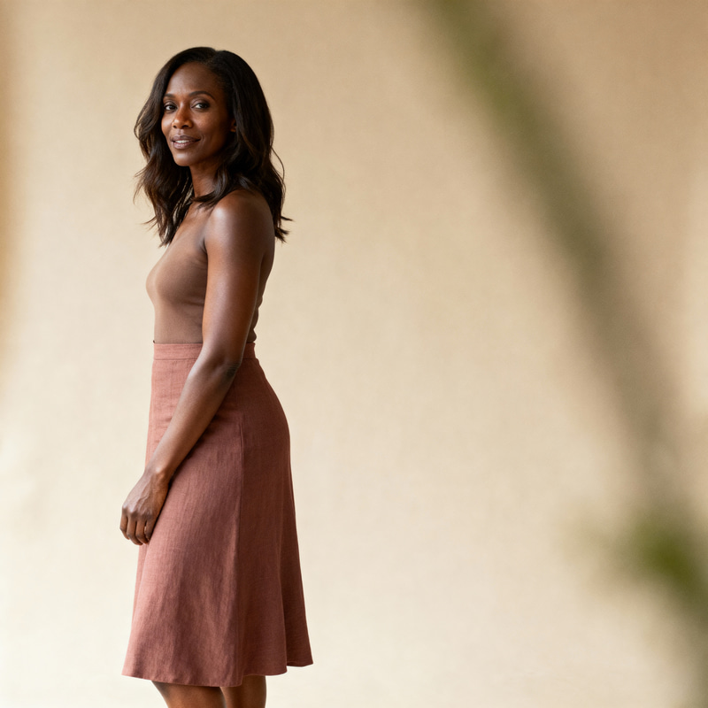 Natural Beauty: Black Woman in Her Thirties