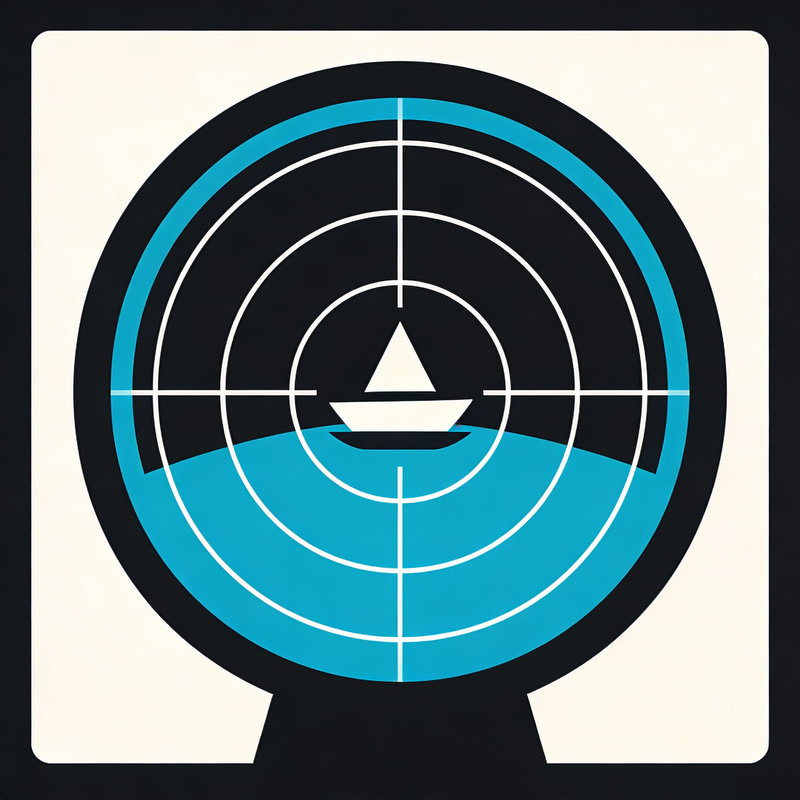 Minimalist Radar Screen Icon Design