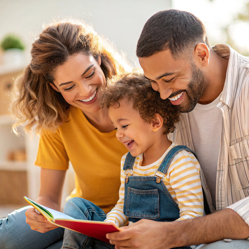 Family Bonding with One Child - Cherished Moments Family Bonding with One Child - Cherished Moments