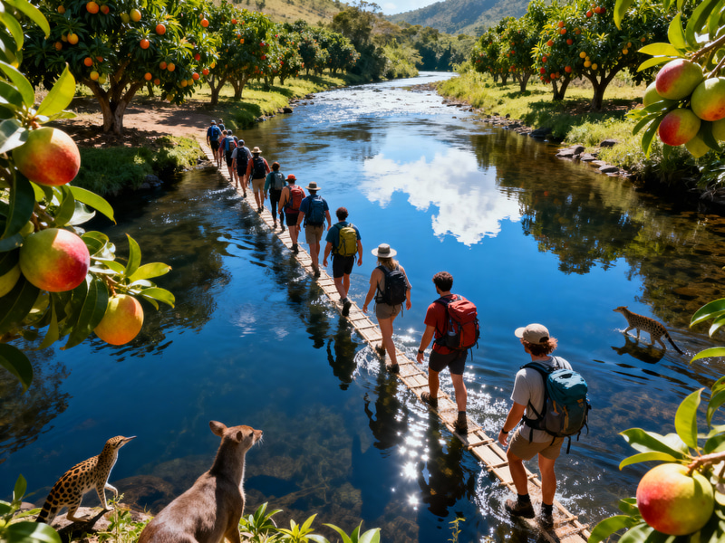 Adventurous River Crossing Journey Adventurous River Crossing Journey
