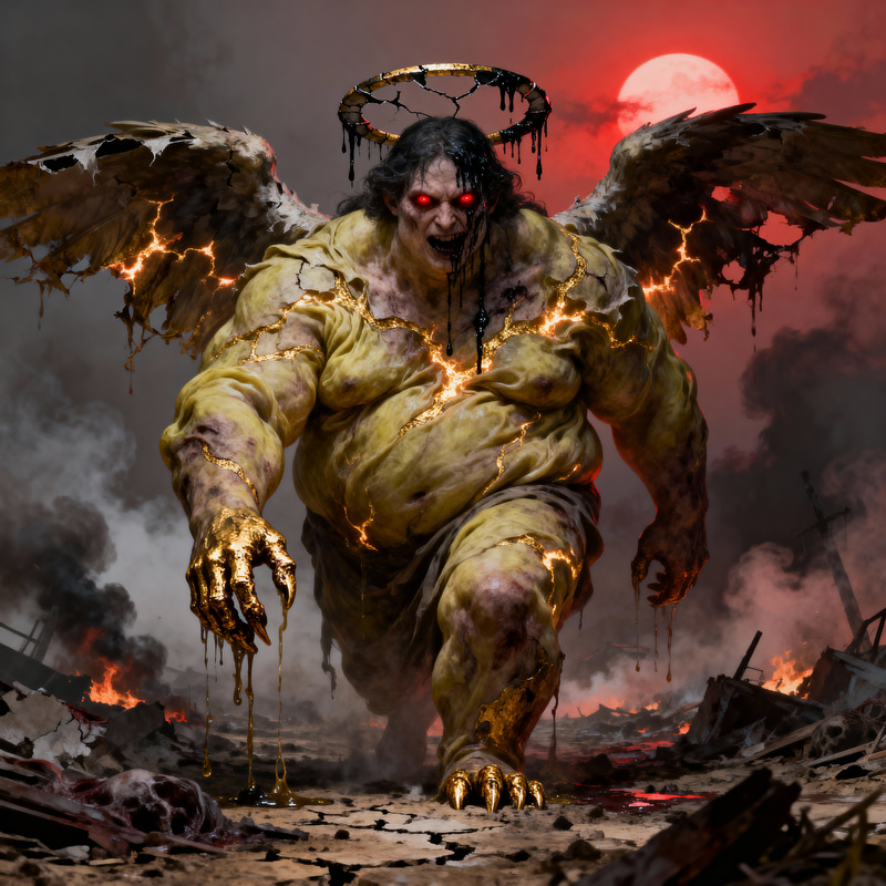 Corrupted Seraph in Grimdark Trench Crusade Art