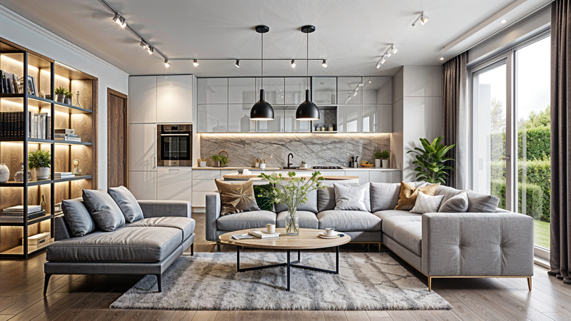 Stylish Kitchen Living Combo Designs Stylish Kitchen Living Combo Designs