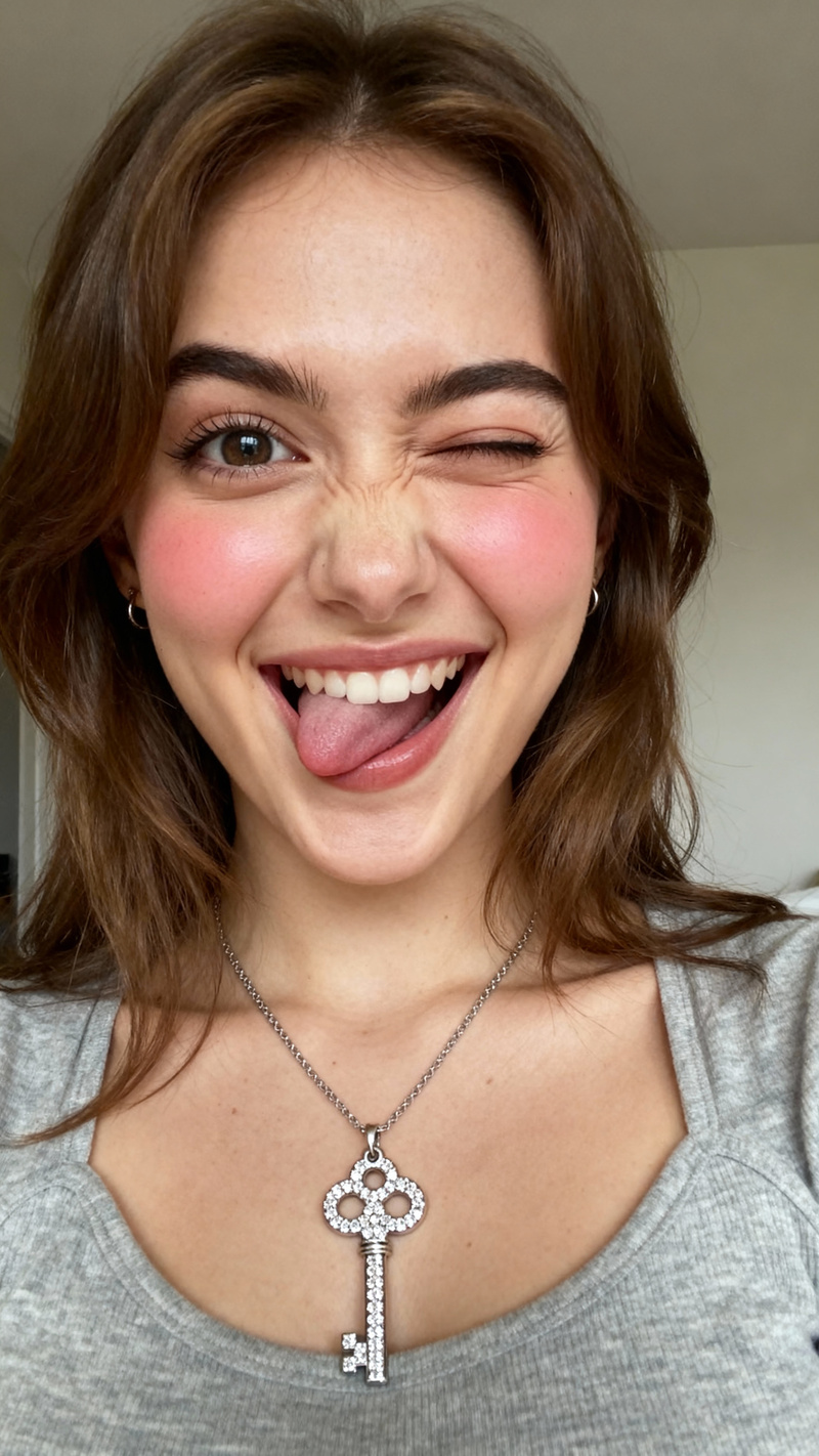 Playful Goofy Portrait of a Woman