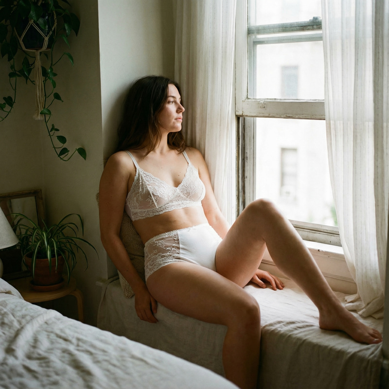 Elegant White Lace Lingerie Collection Elegant White Lace Lingerie Collection