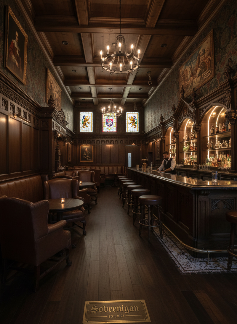 Sovereign: Gothic British Cozy Bar Setting Sovereign: Gothic British Cozy Bar Setting