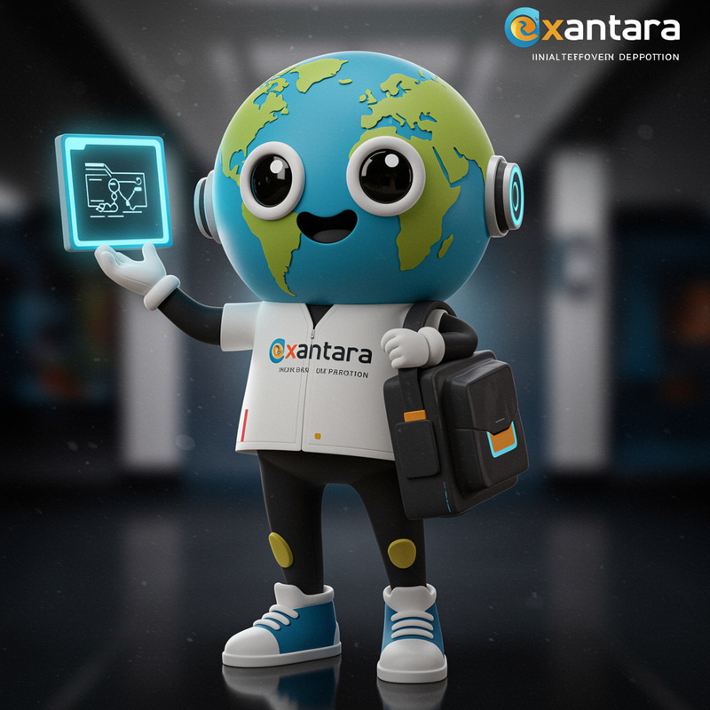 Friendly Mascot Design for Exantara Export Platform