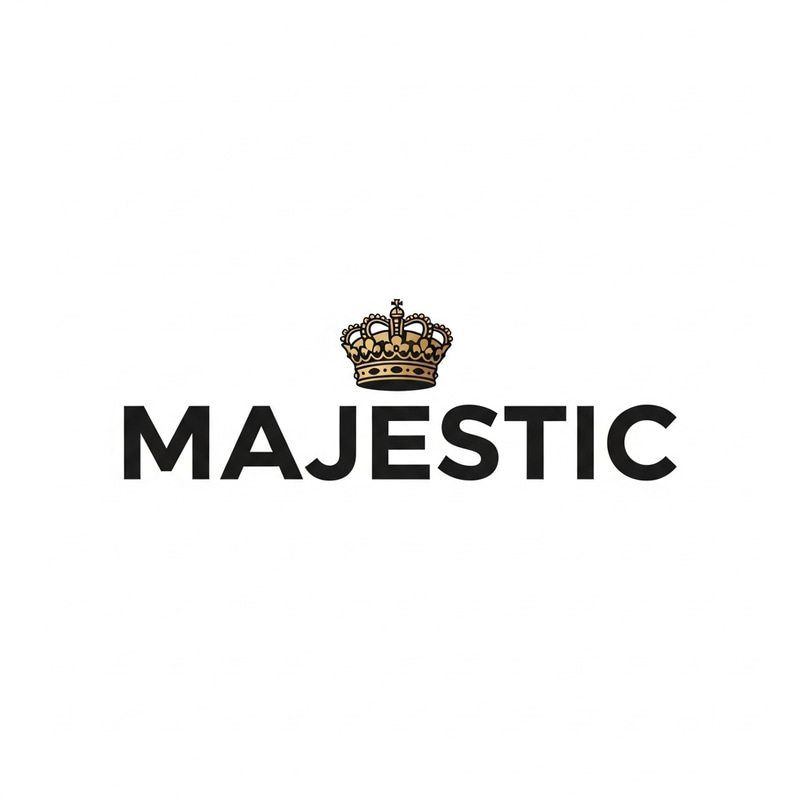 Majestic Logo Design with Crown