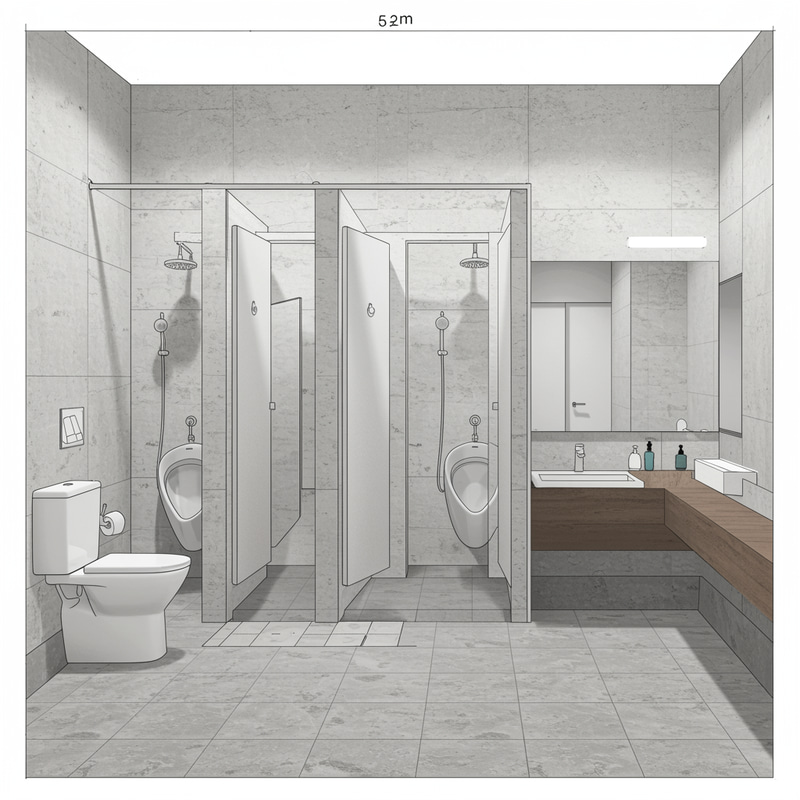 Designing a Functional Locker Room with Showers
