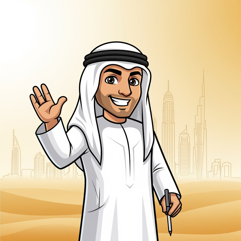Emirati Mascot for Company Formation Brand Emirati Mascot for Company Formation Brand