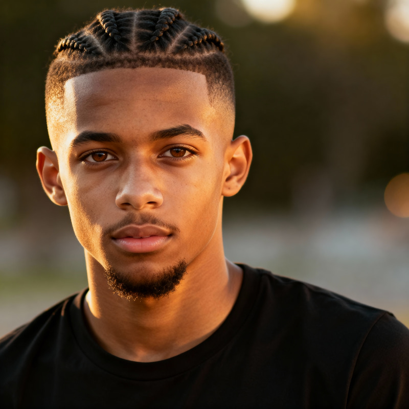Stylish African American Young Man Portrait