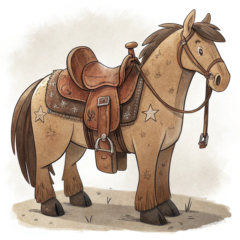 My Little Pony Brown Saddle with Saddlebags