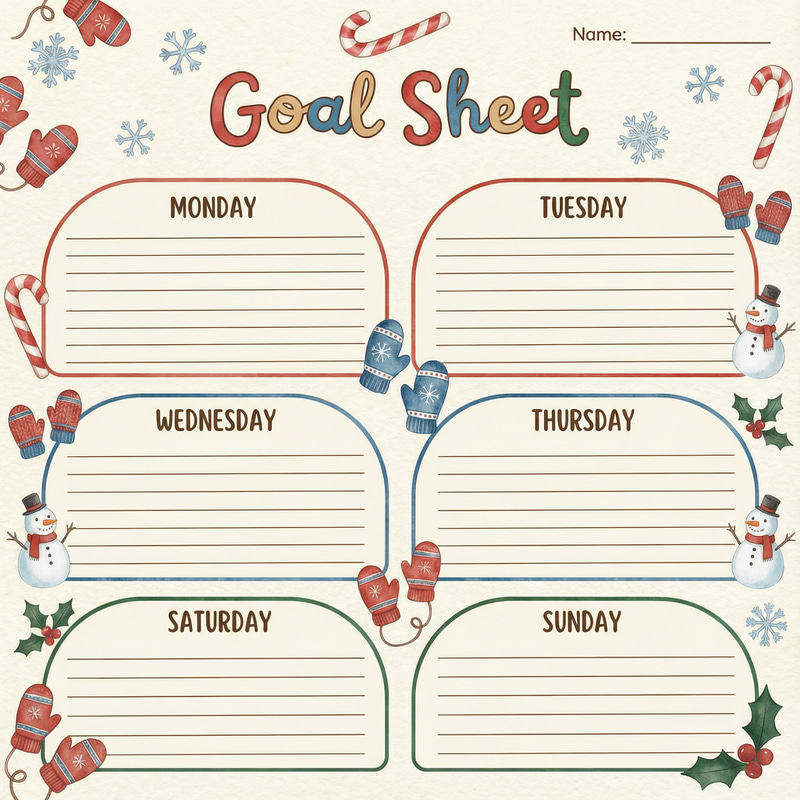 Printable Winter Goal Sheet for Your Planning Printable Winter Goal Sheet for Your Planning