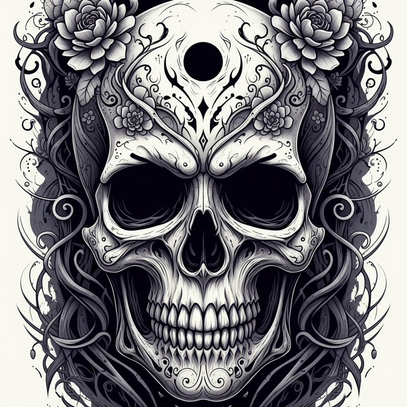 Gothic Witchy Skull Coloring Pages Gothic Witchy Skull Coloring Pages