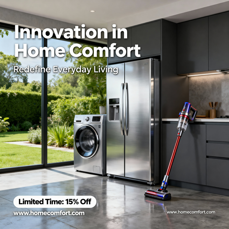 Household Appliances Advertising Poster