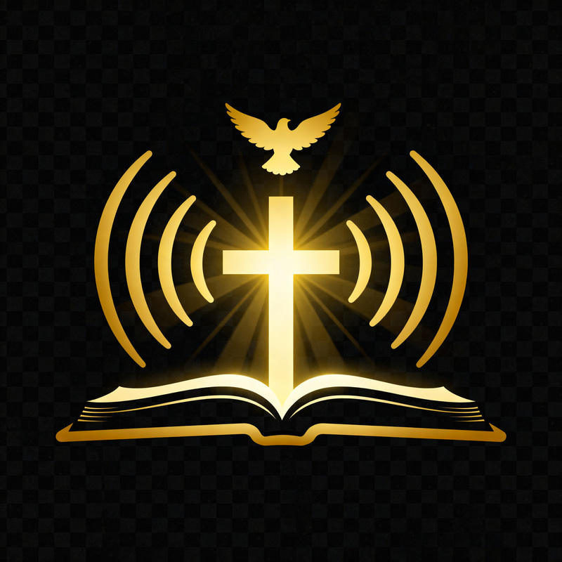 Minimalist Bible Logo Design with Sound Waves Minimalist Bible Logo Design with Sound Waves