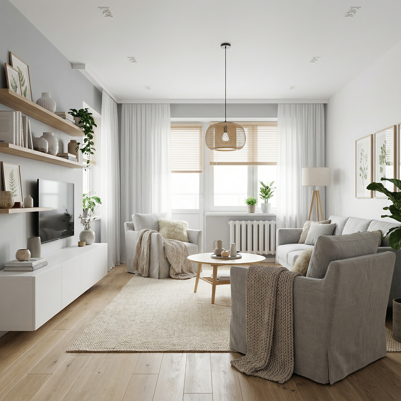 Modern Scandinavian Interior in Light Shades Modern Scandinavian Interior in Light Shades