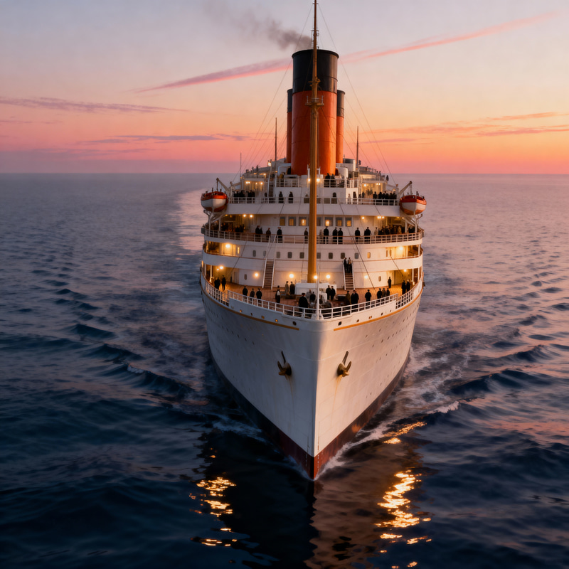 RMS Titanic Sailing on a Calm Evening in 1912