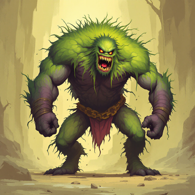 Fluffy Monster: A Creative Illustration Fluffy Monster: A Creative Illustration