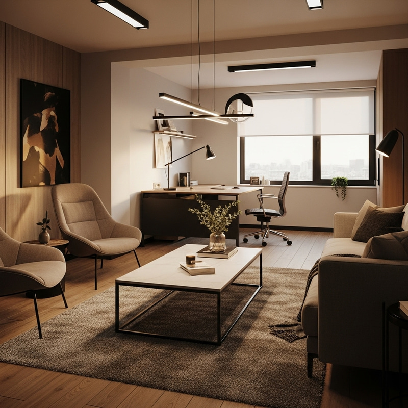 Cozy 13m² Modern Living Room/Office Design Ideas