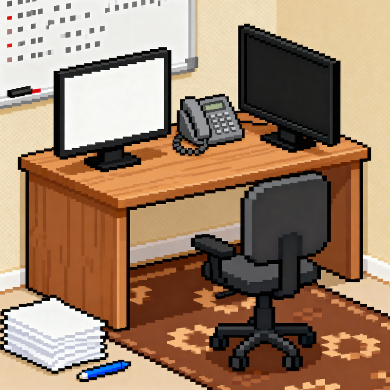 2D Pixel Tile Map: Office Elements Design 2D Pixel Tile Map: Office Elements Design