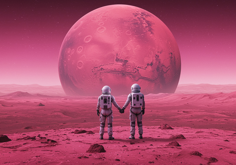 Pink Mars with Astronauts in HD | Spotify Artwork Pink Mars with Astronauts in HD | Spotify Artwork