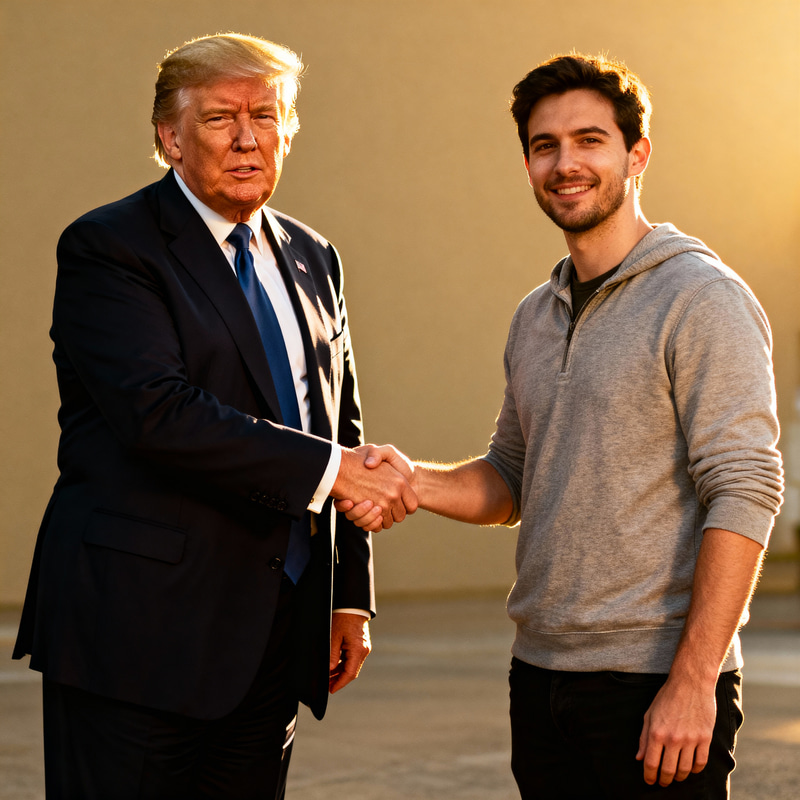 Shaking Hands with Donald Trump - Photo Opportunity