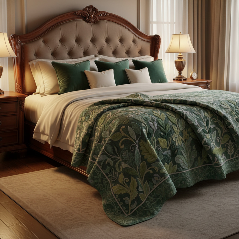 Luxurious King-Size Bed in Rich Mahogany Luxurious King-Size Bed in Rich Mahogany