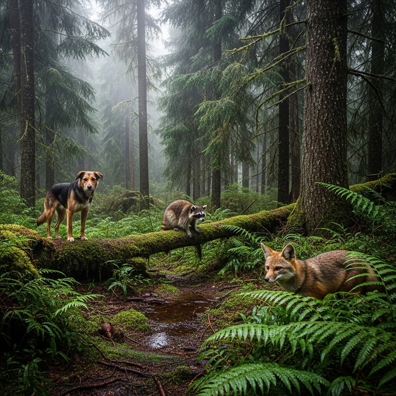 Oyamel Fir Tree Forest with Humid Rainy Climate and Diverse Wildlife Oyamel Fir Tree Forest with Humid Rainy Climate and Diverse Wildlife