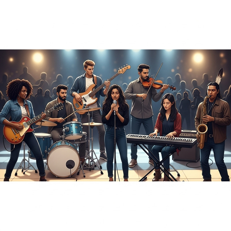 Dynamic Little Big Band Members | Live Performance on Stage Dynamic Little Big Band Members | Live Performance on Stage