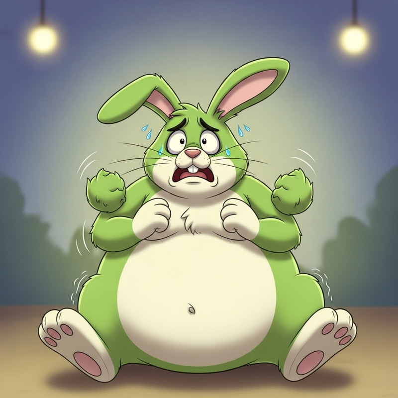 Scared Springbonnie: Vibrant Rabbit in Fear Scared Springbonnie: Vibrant Rabbit in Fear