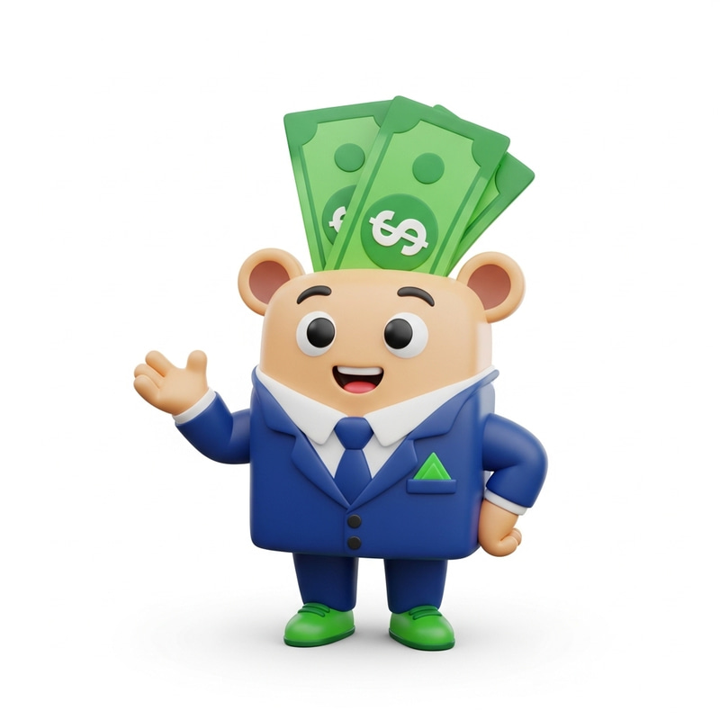 Kid-Friendly 3D Bank Mascot Design | Trustworthy Doodle Style Character Kid-Friendly 3D Bank Mascot Design | Trustworthy Doodle Style Character