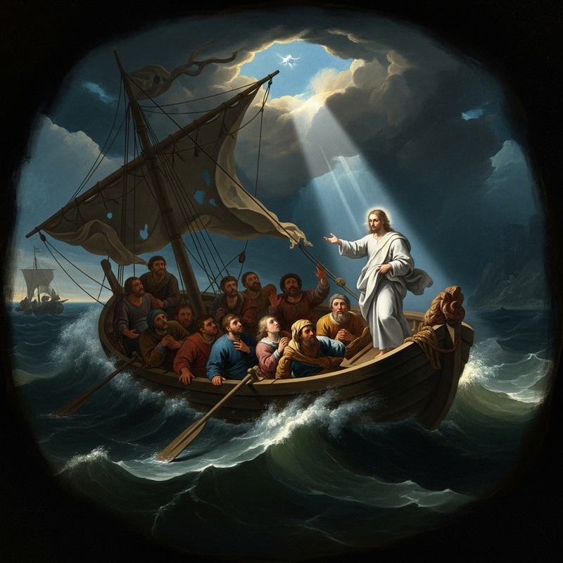 Faithful Digital Painting Inspired by Rembrandt's 'Christ in the Storm' Faithful Digital Painting Inspired by Rembrandt's 'Christ in the Storm'