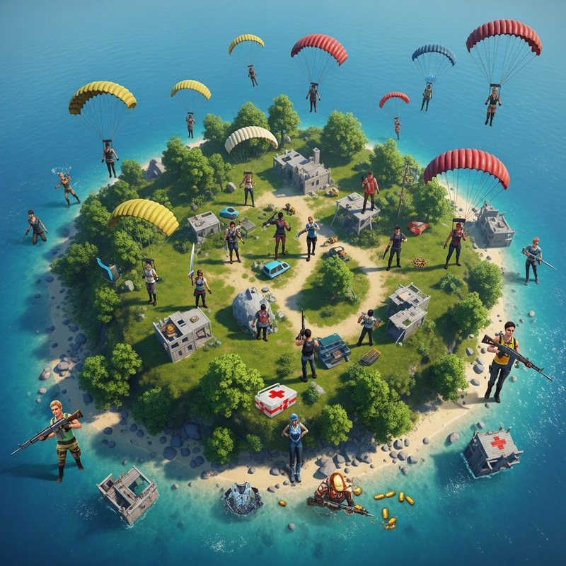 BGMI Survival Game: Luxuriant Island Battle Royale