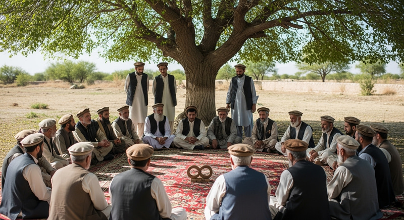 Pashtun Jirga Resolving Dispute
