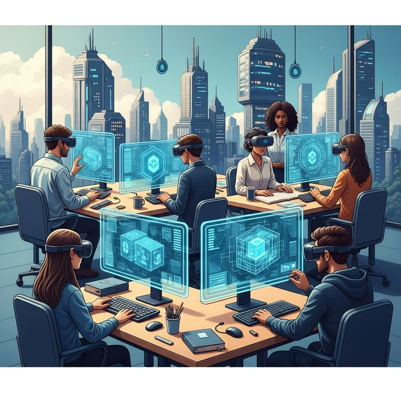 Future of Education & Career with Blockchain in Modern Style Future of Education & Career with Blockchain in Modern Style