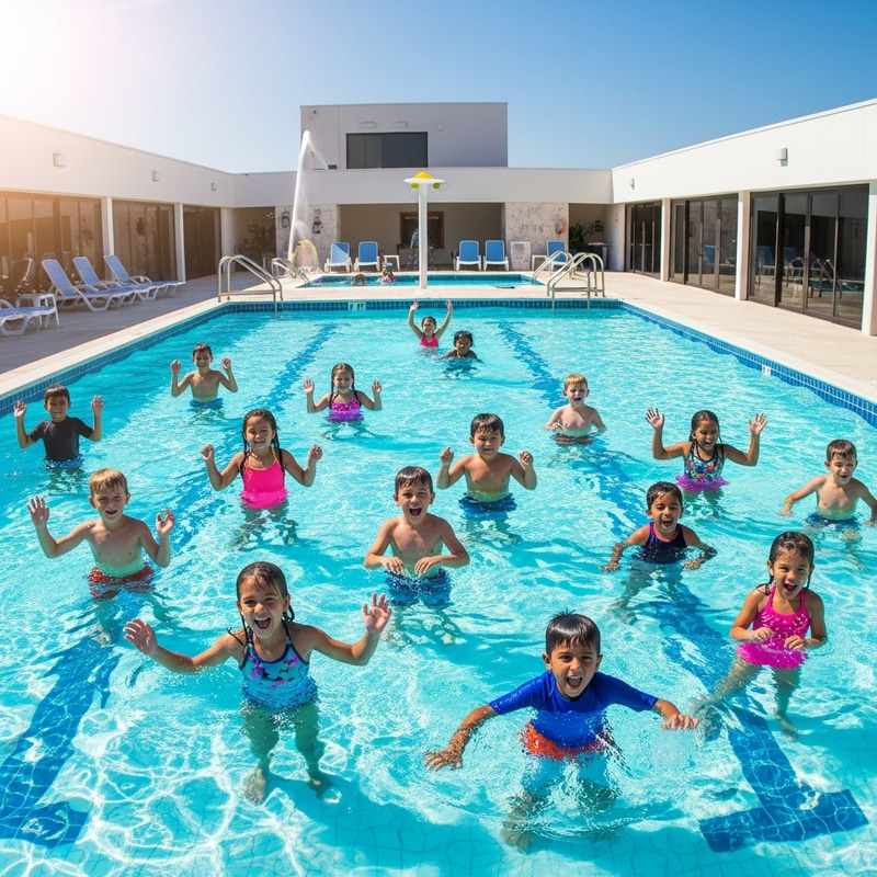 Vibrant Children's Swimming Pool | Playful Aquatic Playground Vibrant Children's Swimming Pool | Playful Aquatic Playground