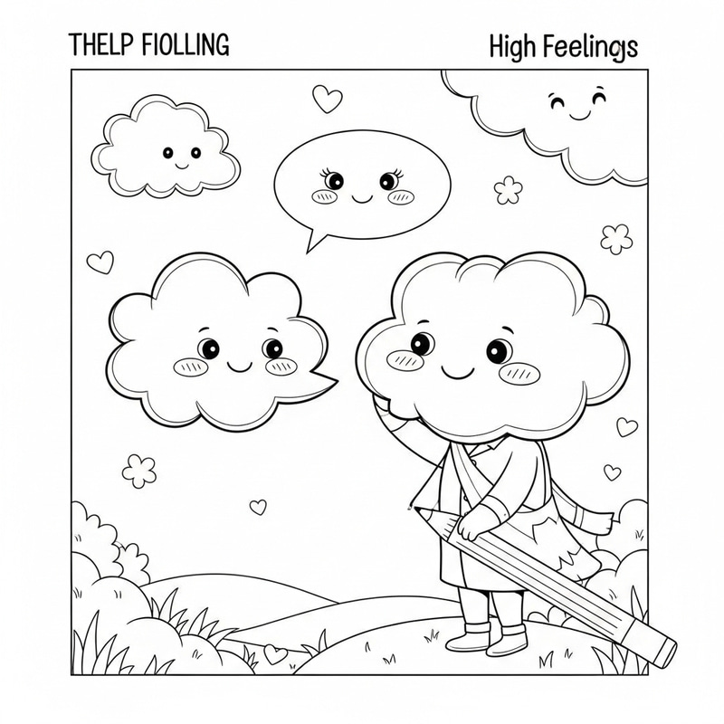 Delightful Whimsical Clouds Coloring Page | Kids Art Fun Delightful Whimsical Clouds Coloring Page | Kids Art Fun