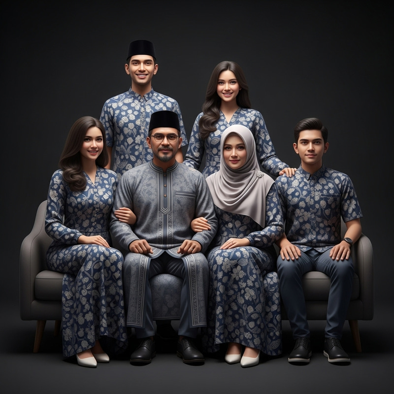 Hyper Realism: Detailed Family Portrait with 6 People in High Definition Hyper Realism: Detailed Family Portrait with 6 People in High Definition