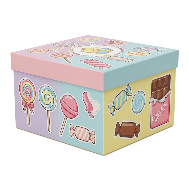Sweet Cartoon Box: Adorable Candy-Themed Keepsake