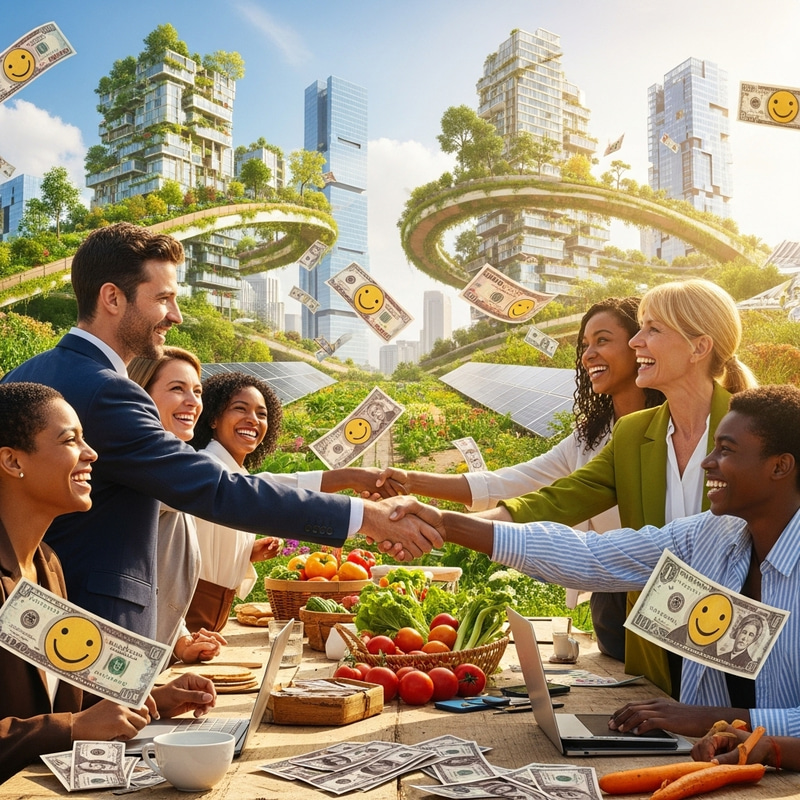 Capitalism & Collectivism Harmony | Vibrant Multicultural Scene Capitalism & Collectivism Harmony | Vibrant Multicultural Scene