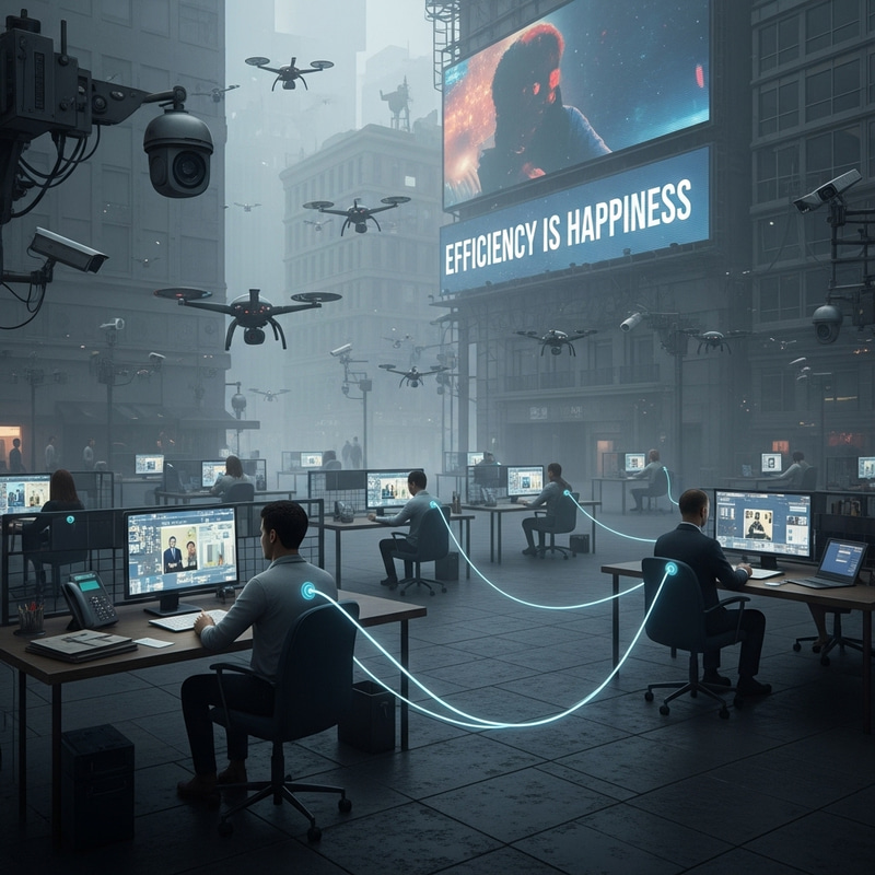 Micromanagement in Dystopia: Surveillance, Drones & Virtual Tethers