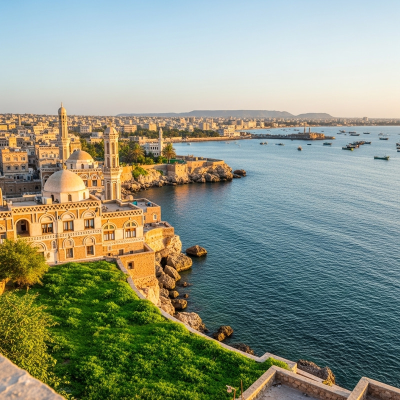 Tranquil Aden Yemen: Majestic Sea Vista & Coastal Beauty Tranquil Aden Yemen: Majestic Sea Vista & Coastal Beauty