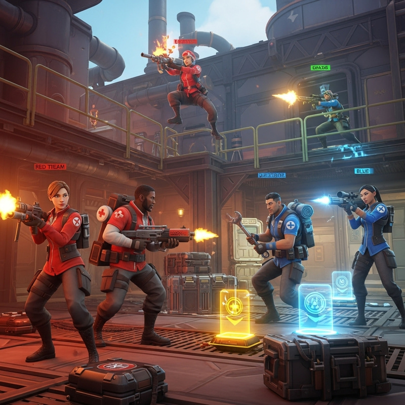 Team-Based Multiplayer TF2 Combat in Virtual Steampunk World