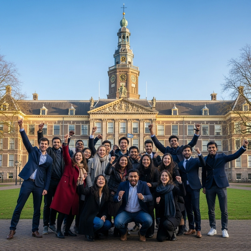 Award-Winning Photo: PhD Students Celebrate Achievements in The Netherlands